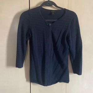 Navy blue zipper sweater